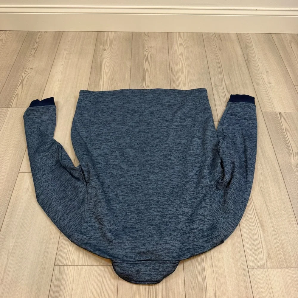 Under Armour ColdGear Mens XL Blue Space Dye Quarter Zip Fleece Pullover 1320745